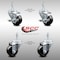 Service Caster 3 Inch SS Hard Rubber Wheel Swivel 10mm Threaded Stem Caster Brakes, 2PK SCC-SSTS20S314-HRS-M1015-2-TLB-2 - alternate 3
